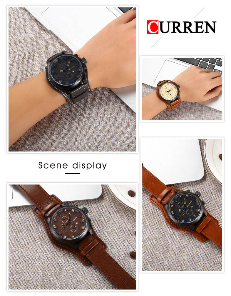 CURREN 8225 Casual Decorative Sub-dial Male Quartz Watch