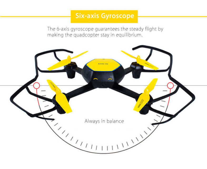 HJ TOYS QQ - FLY W606 - 6 RC Drone WiFi FPV 480P Camera 2.4GHz 6-axis Gyro Headless Mode Air Press Altitude Hold