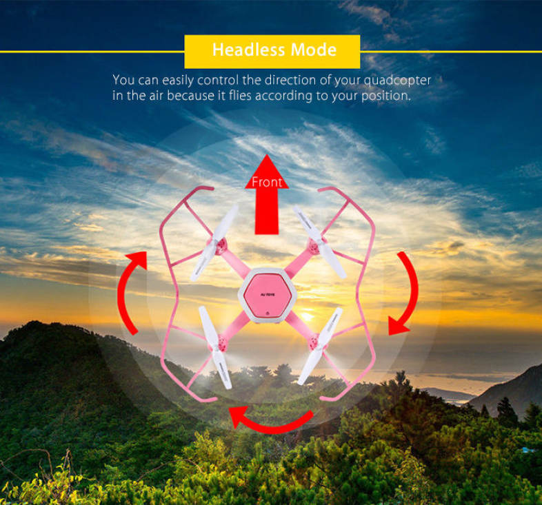 HJ TOYS QQ - FLY W606 - 6 RC Drone WiFi FPV 480P Camera 2.4GHz 6-axis Gyro Headless Mode Air Press Altitude Hold