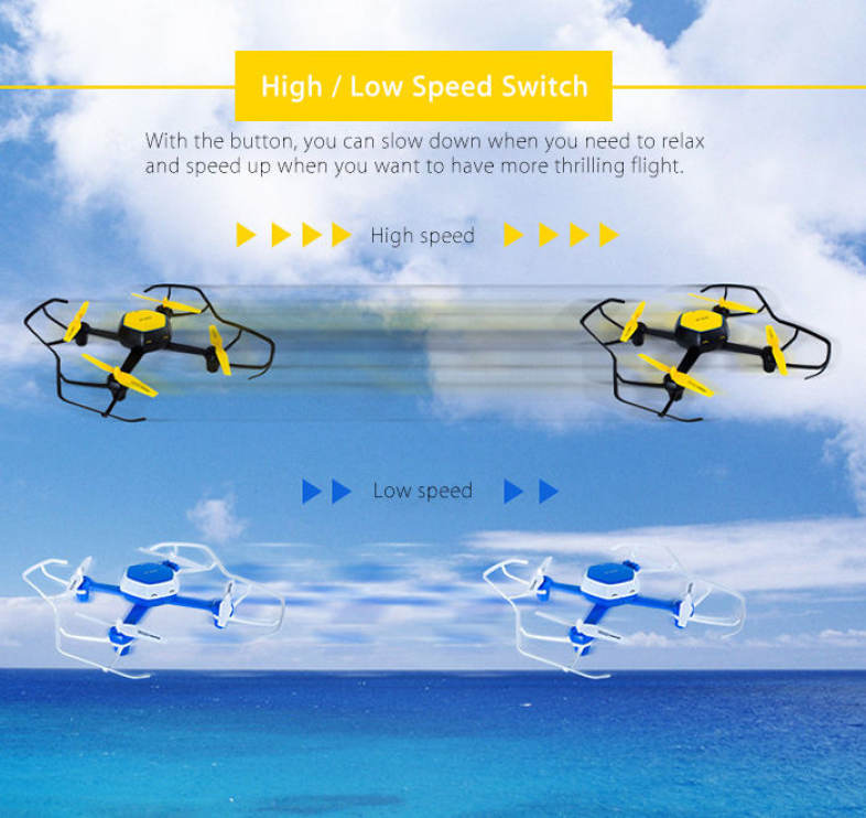 HJ TOYS QQ - FLY W606 - 6 RC Drone WiFi FPV 480P Camera 2.4GHz 6-axis Gyro Headless Mode Air Press Altitude Hold