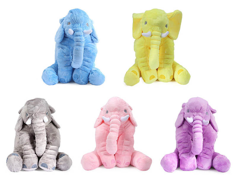 Stuffed Lovely Simulation Giant Elephant Plush Doll Toy Pillow with Blanket Birthday Christmas Present
