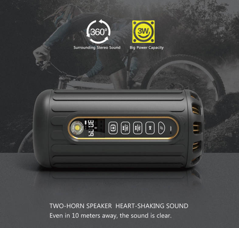JUSTNEED P1 Bluetooth Speaker Audio Sound Stereo 6600mAh Power Supply with LED Torch