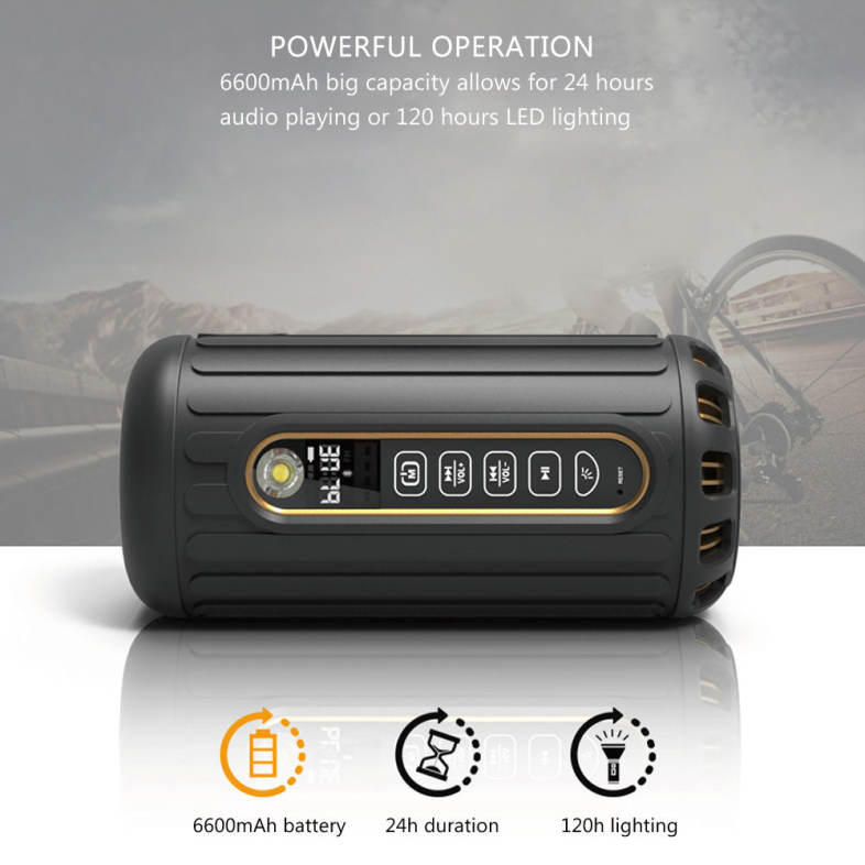 JUSTNEED P1 Bluetooth Speaker Audio Sound Stereo 6600mAh Power Supply with LED Torch
