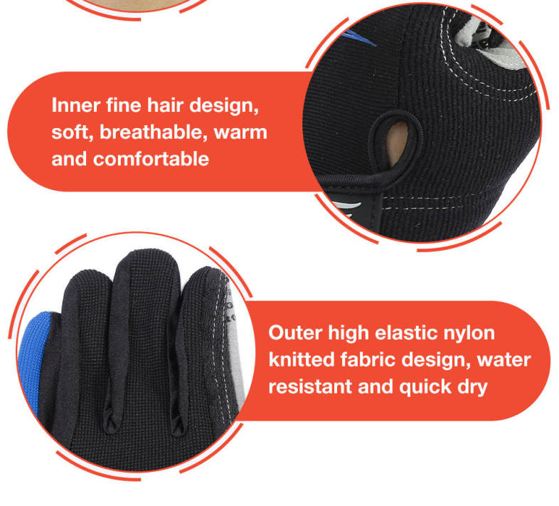 Robesbon Paired Sport Motocross Mountain Bike Bicycle MTB Cycling Full Finger Gloves for Men Women