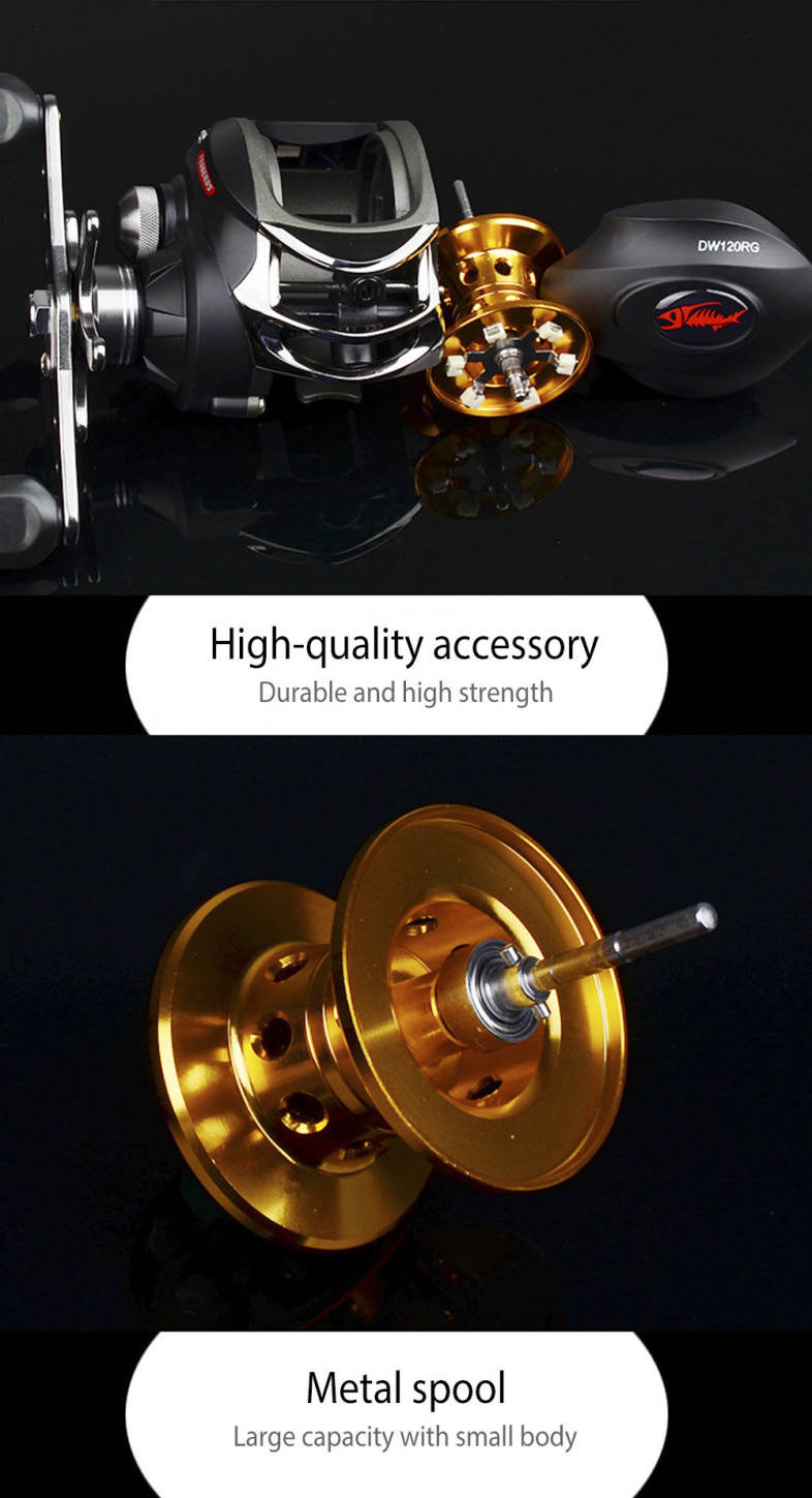 Proberos DR - 509 6.3:1 9   1 Ball Bearings Metal Spool Spinning Fishing Low-profile Reel