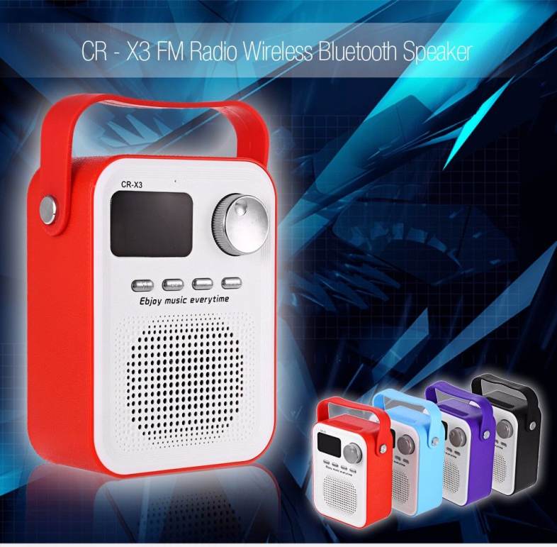 CR - X3 Wireless Bluetooth Speaker with TF Card Slot AUX Input USB Port