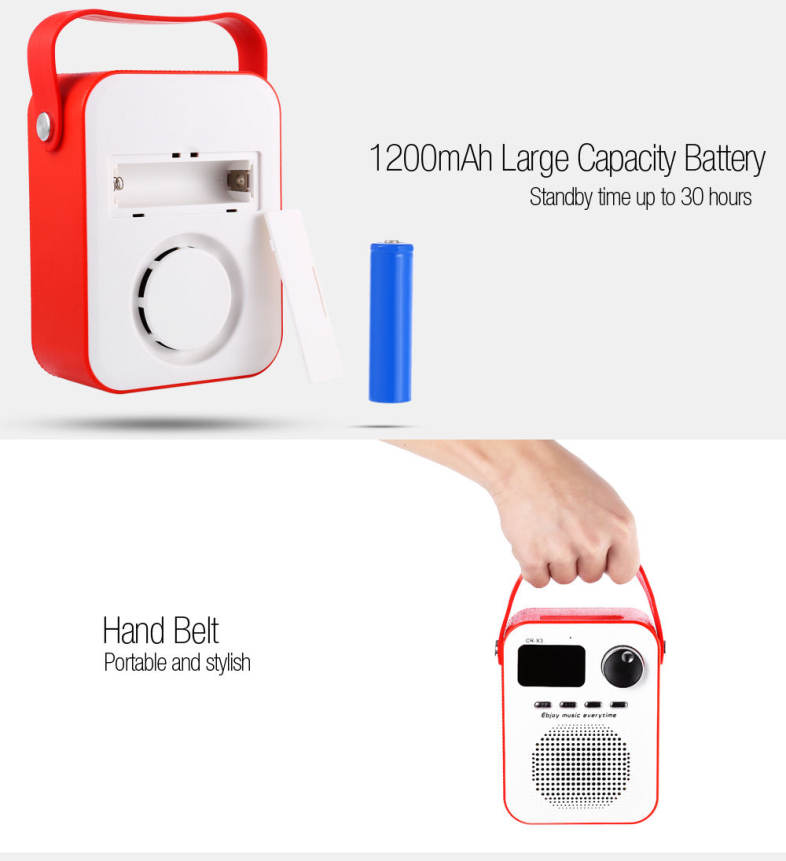 CR - X3 Wireless Bluetooth Speaker with TF Card Slot AUX Input USB Port