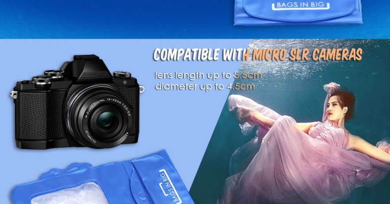 Micro SLR Camera 20m Waterproof Case Underwater Diving Bag
