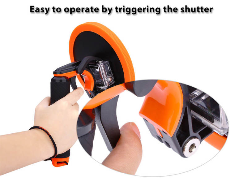 Underwater Diving Tool Trigger Buoyancy Lens Hood Self Stick for GoPro Hero 4 / 3 / 3 Plus