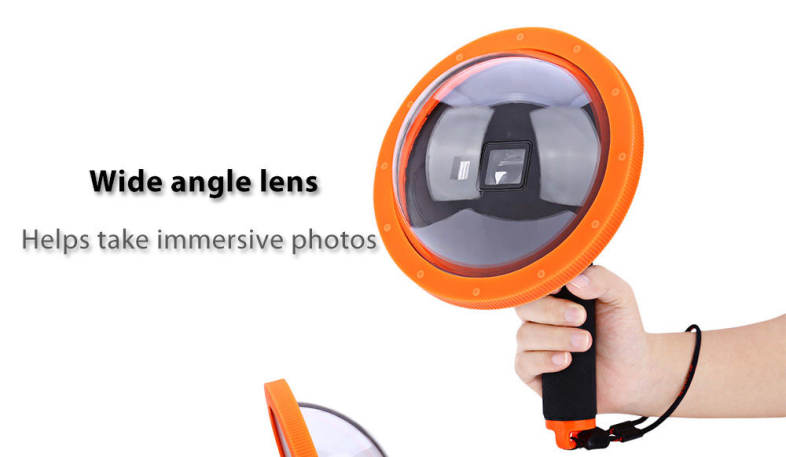Underwater Diving Tool Trigger Buoyancy Lens Hood Self Stick for GoPro Hero 4 / 3 / 3 Plus