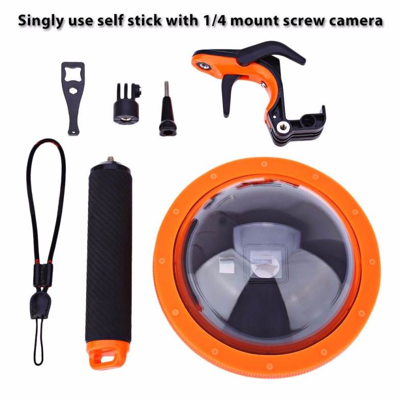 Underwater Diving Tool Trigger Buoyancy Lens Hood Self Stick for GoPro Hero 4 / 3 / 3 Plus