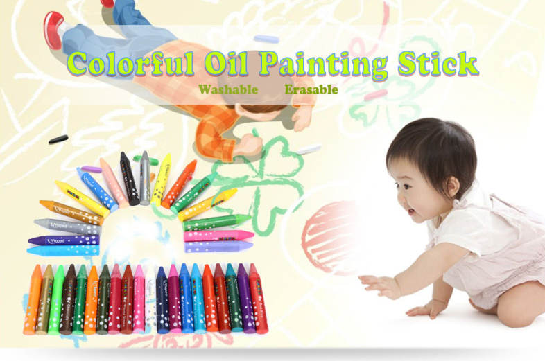 Maped 36 Colors Water Washing Colorful Triangular Rod Oil Painting Stick for Children