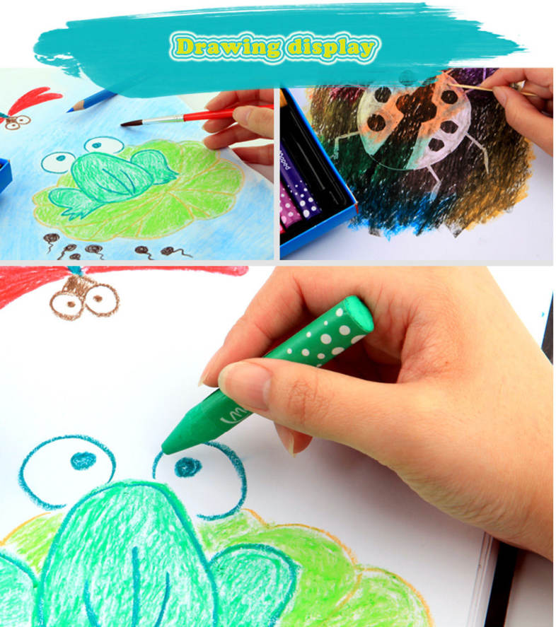 Maped 36 Colors Water Washing Colorful Triangular Rod Oil Painting Stick for Children