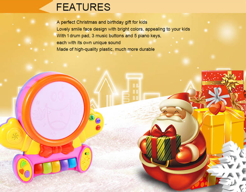 XangLei Baby Preschool Colorful Musical Smile Face Play Piano with Light