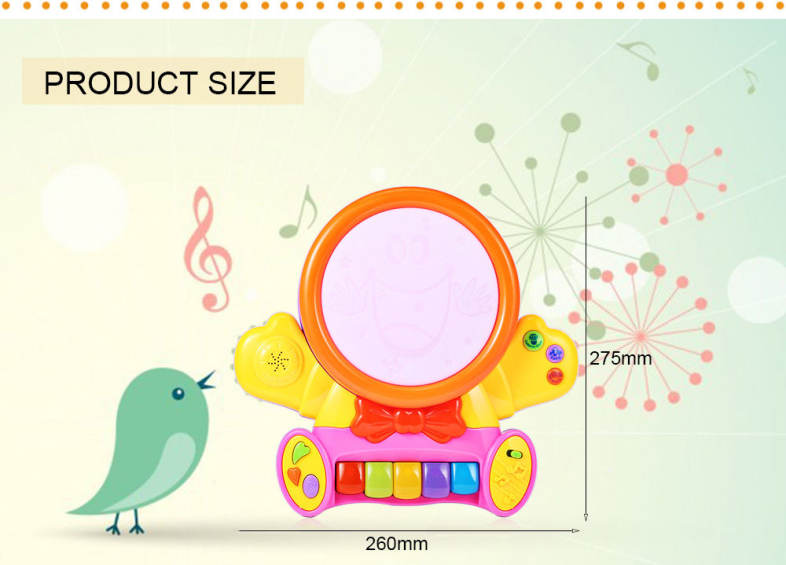 XangLei Baby Preschool Colorful Musical Smile Face Play Piano with Light