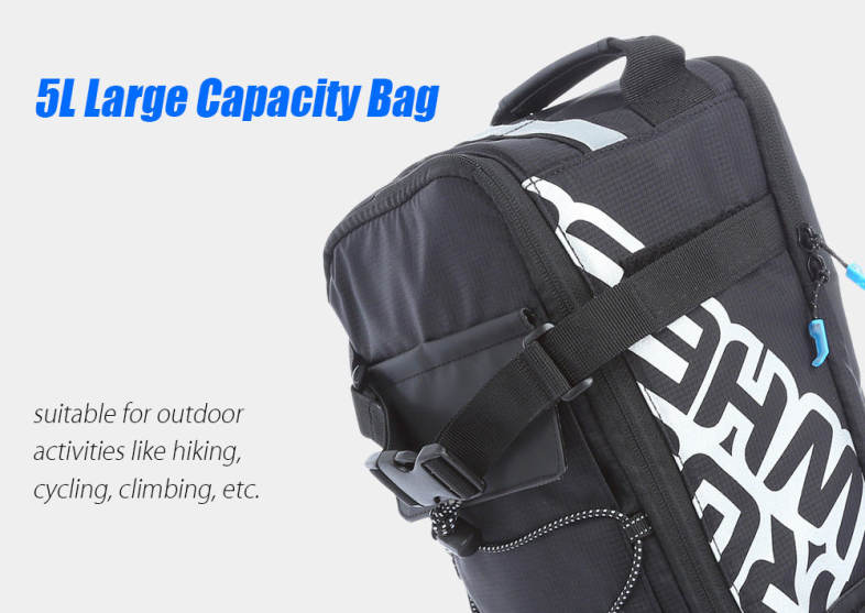 ROSWHEEL 5L Nylon Waterproof Mountain Bike Road Bicycle Bag Cycling Rear Rack Tail Seat Pannier
