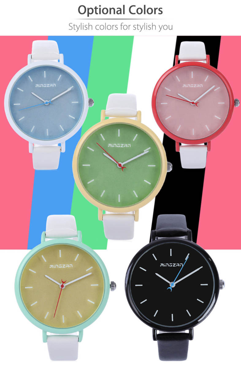 MINGZAN 6207 Women Quartz Watch Stereo Scales Female Wristwatch