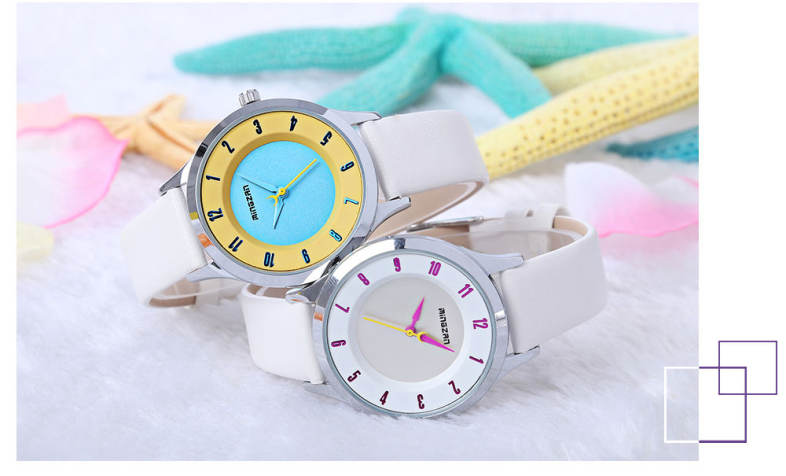 MINGZAN 6202 Women Quartz Watch Stereo Dial Leather Band Female Wristwatch MINGZAN 6202 Women Quartz Watch Stereo Dial Leather Band Female Wristwatch