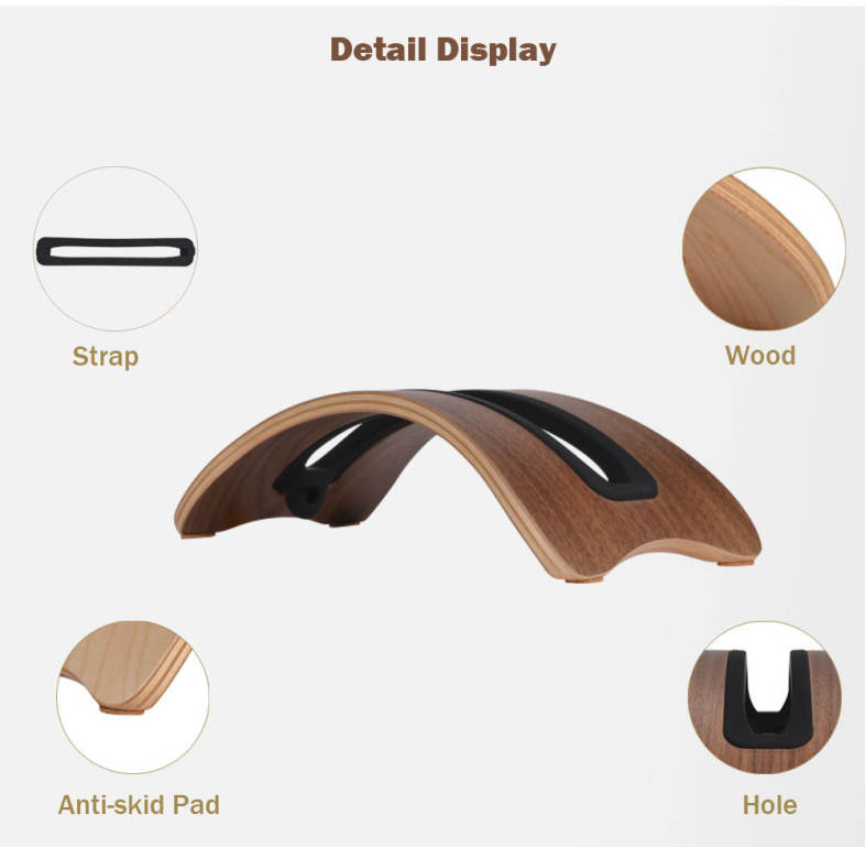 SAMDI Laptop Stand Computer Notebook Wood Holder Support for Mac Air