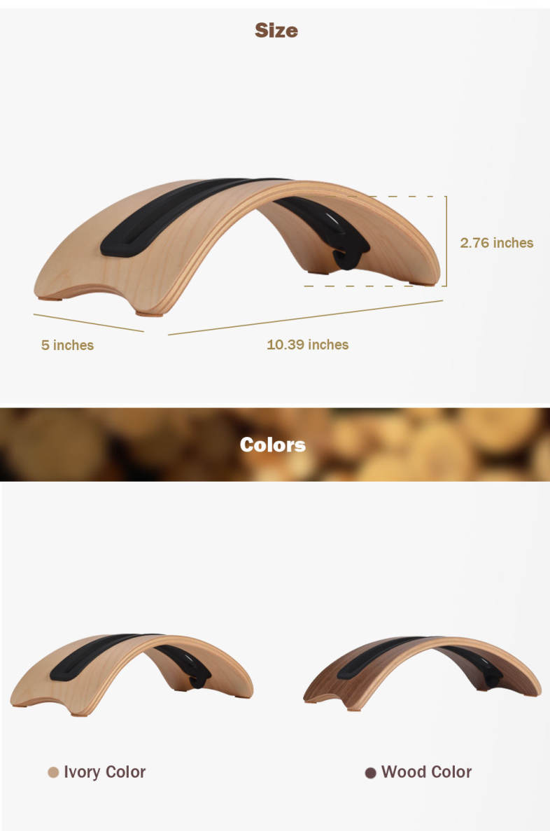 SAMDI Laptop Stand Computer Notebook Wood Holder Support for Mac Air