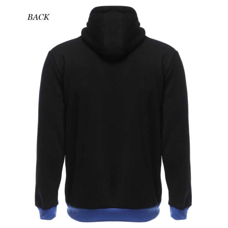 Casual Fleece Color Block Zipper Decoration Hoodies for Men