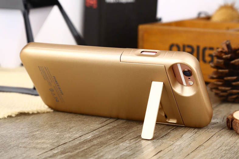 3200mAh External Battery Power Bank Charger Cover with Kickstand for iPhone 6 / 6S / 7 4.7 inch