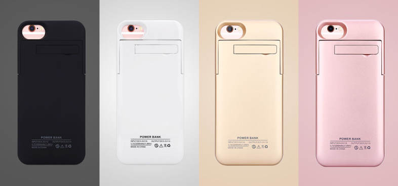 3200mAh External Battery Power Bank Charger Cover with Kickstand for iPhone 6 / 6S / 7 4.7 inch