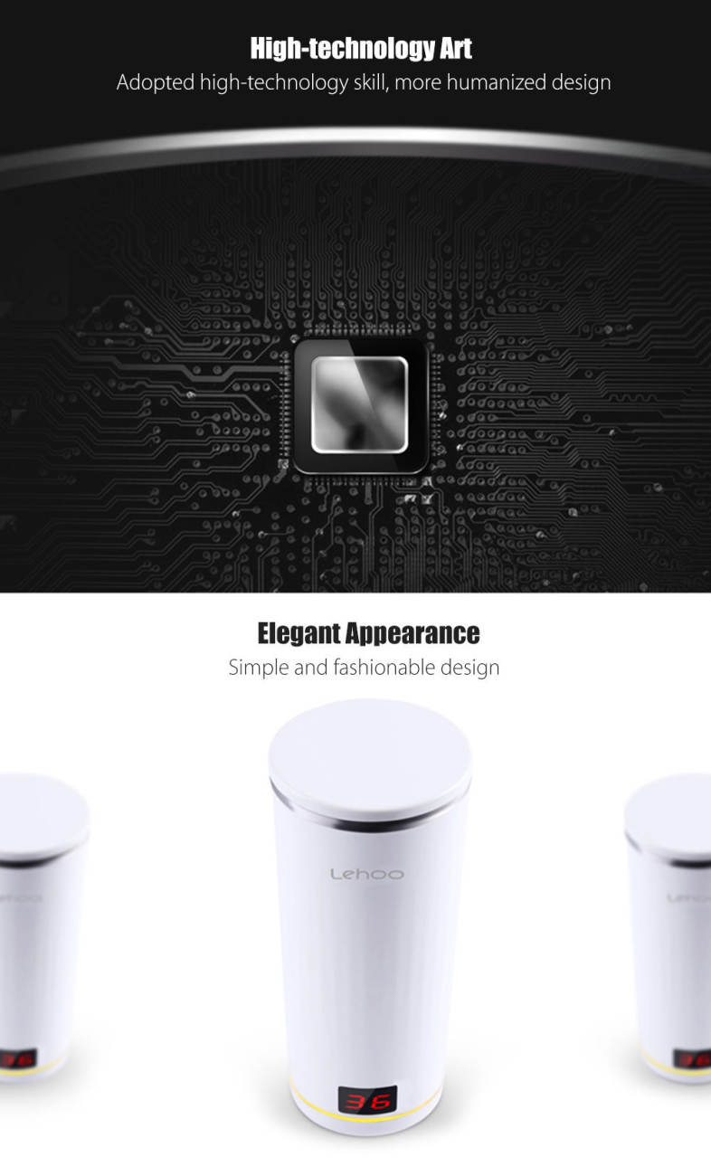 Lehoo JXKJ - WD 350ML Stainless Steel Intelligent Temperature Display Water Cup