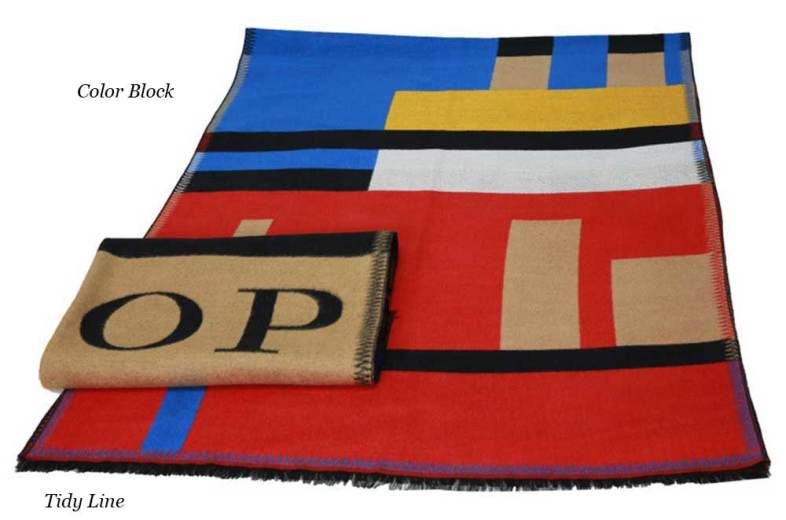 Retro Grid Design Color Block Oversize Warm Shawl for Women