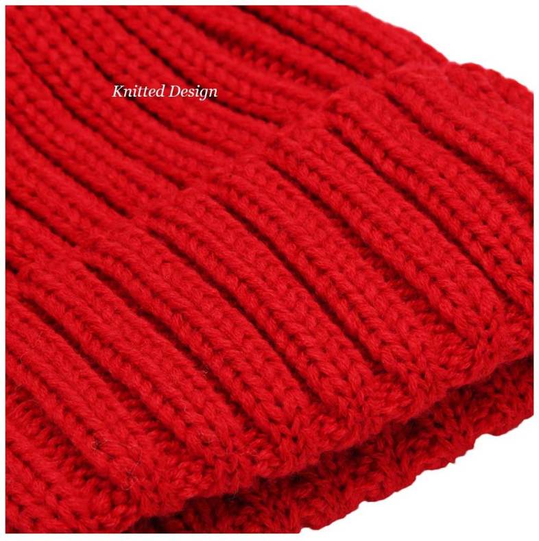 Fashionable Winter Venonat Design Pure Color Knitted Hat for Women