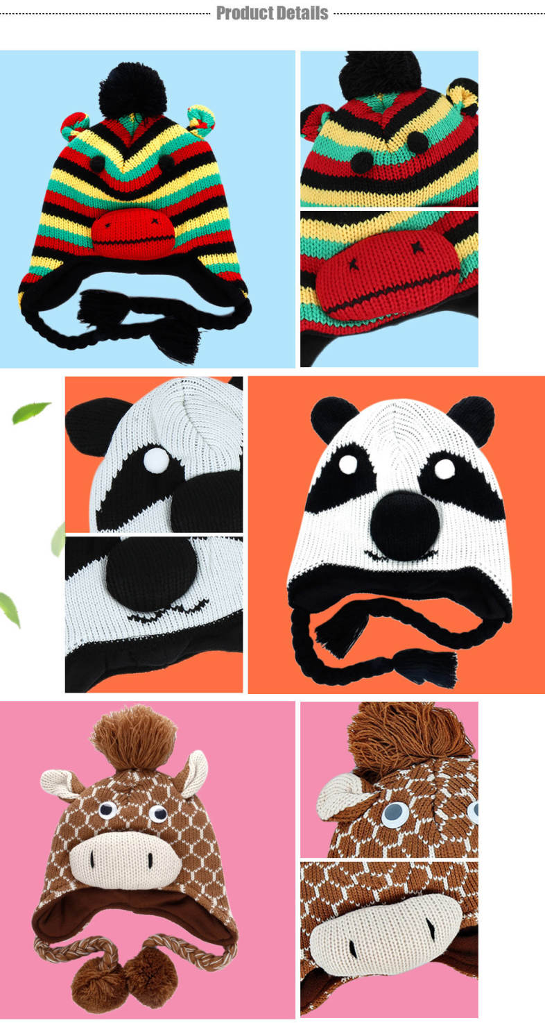QULEXING Cute Animal Design Knitted Child Hat