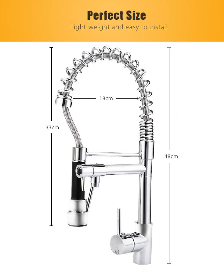 Deck Mounted Pull-down Spray Swivel Kitchen Faucet with Flexible Hose