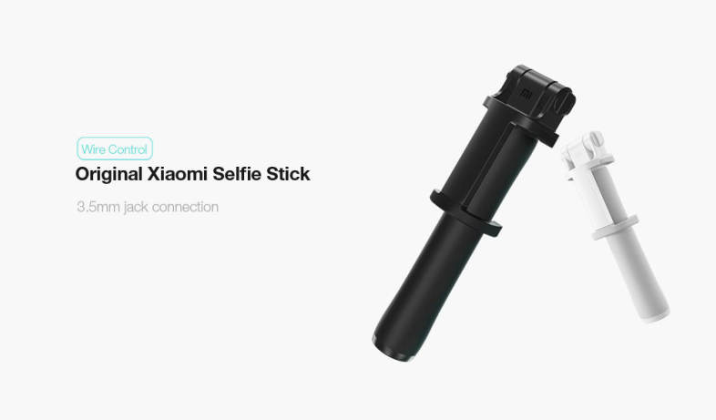 Original Xiaomi Wire Control Selfie Stick Monopod Camera Shutter 270 Degree Rotation