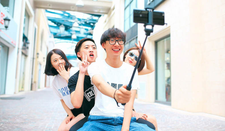 Original Xiaomi Wire Control Selfie Stick Monopod Camera Shutter 270 Degree Rotation