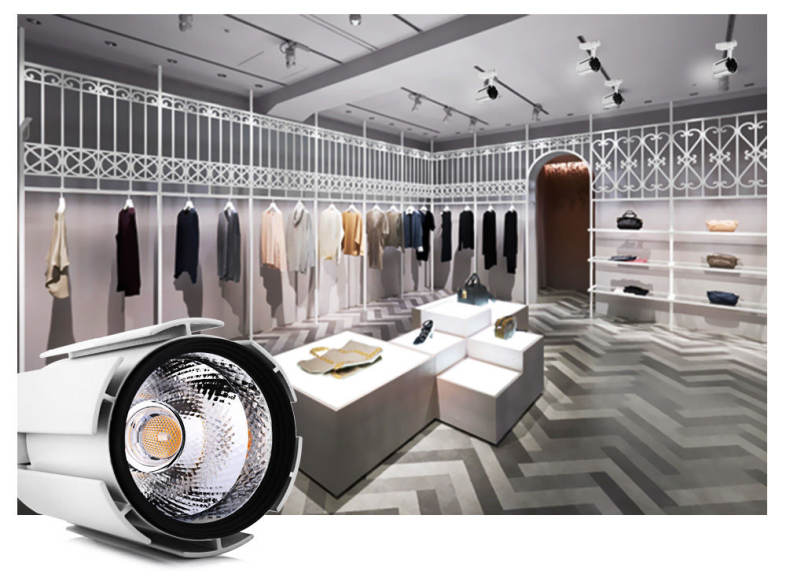 AC 85 - 265V 20W 1800LM COB LED Spotlight Track Lamp Clothing Store Ceiling Wall Light