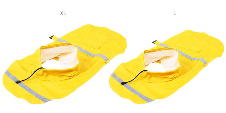 Adjustable Pet Dog Reflective Rain Jacket Raincoat with Cap