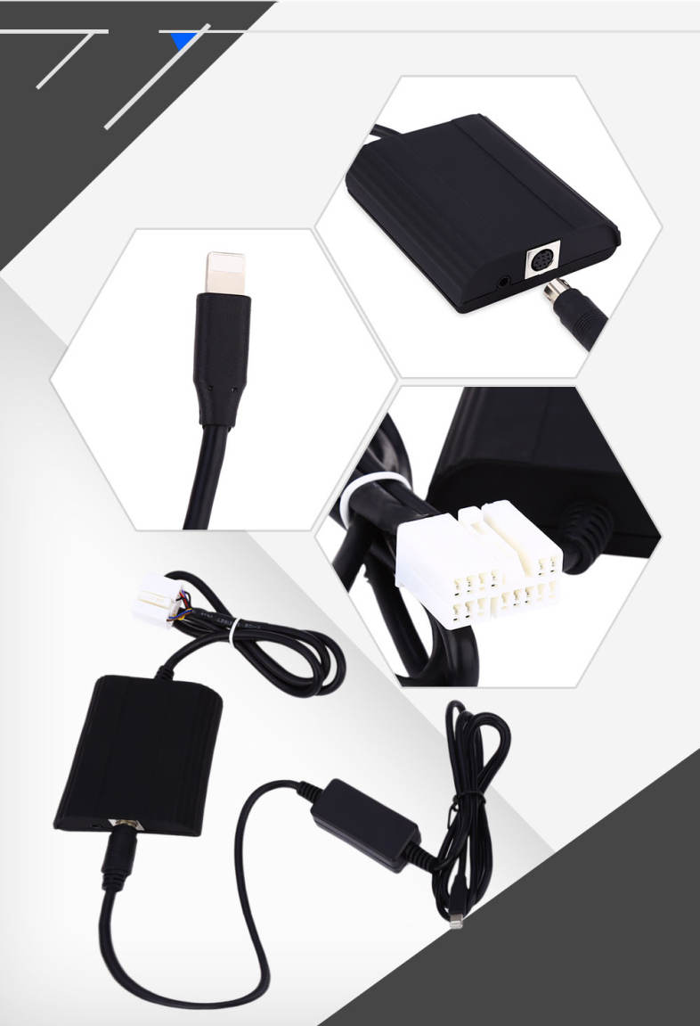 Car CD Adapter 8 Pin AUX Cable Audio Interface Connect Digital Box for Suzuki