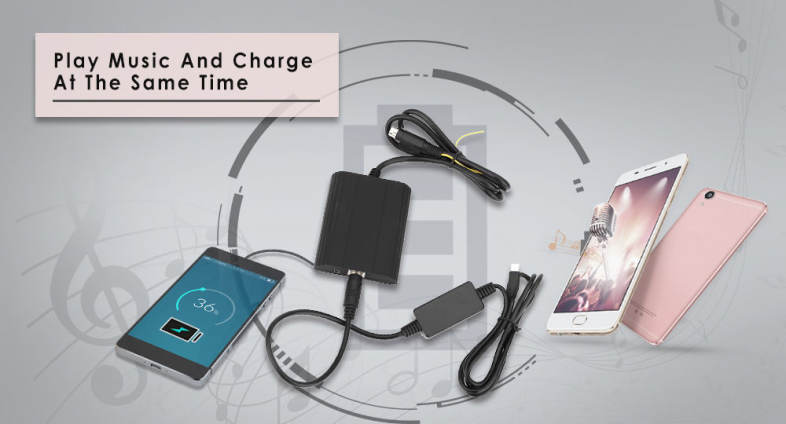WT - IP5 Car Charger Adapter for Volvo SC Vehicle MP3 Player Digital CD Box