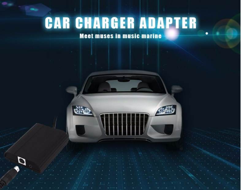 WT - IP5 8 Pin Car Charger Adapter for Volkswagen Vehicle MP3 Player Digital CD Box