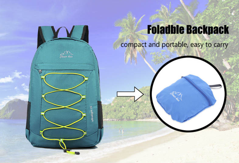 CLEVERBEES Outdoor Waterproof Foldable Hiking Running Backpack