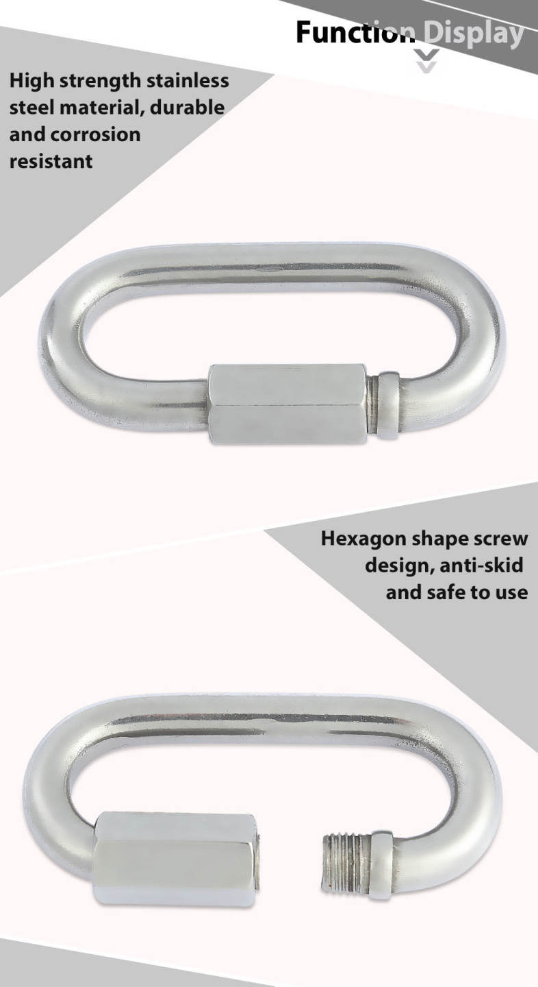CAMNA 8MM 22KN Professional O-shape Mountaineering Stainless Steel Screw Gates Carabiner Rock Climbing Safety Buckle