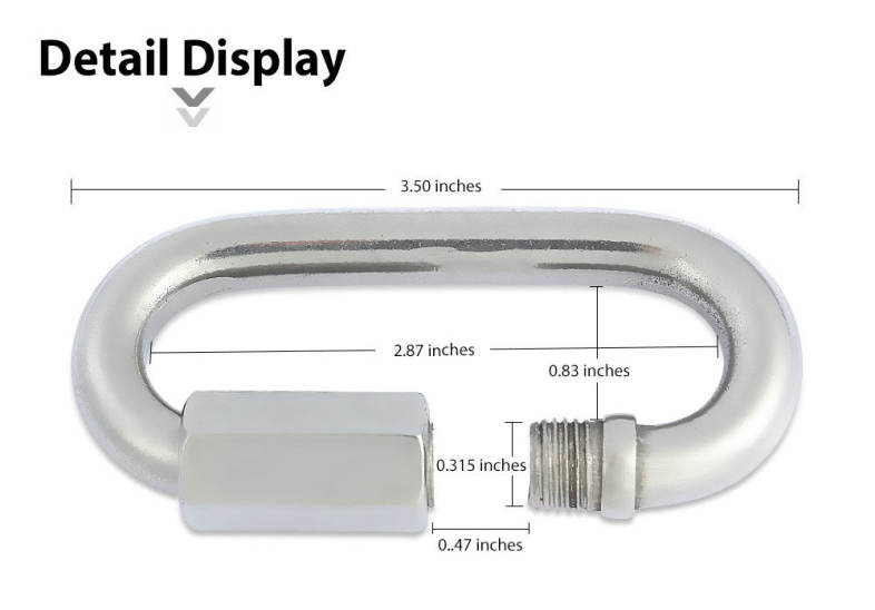 CAMNA 8MM 22KN Professional O-shape Mountaineering Stainless Steel Screw Gates Carabiner Rock Climbing Safety Buckle