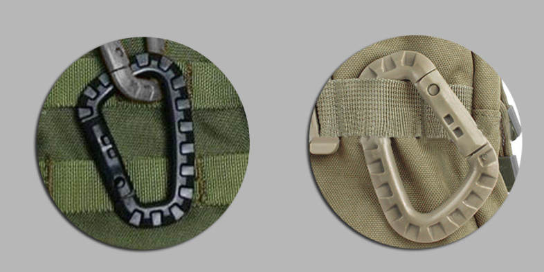 5pcs Outdoor Camping Travel Hiking Plastic Carabiner D-ring Snap Lock Key Chain Clip Hook