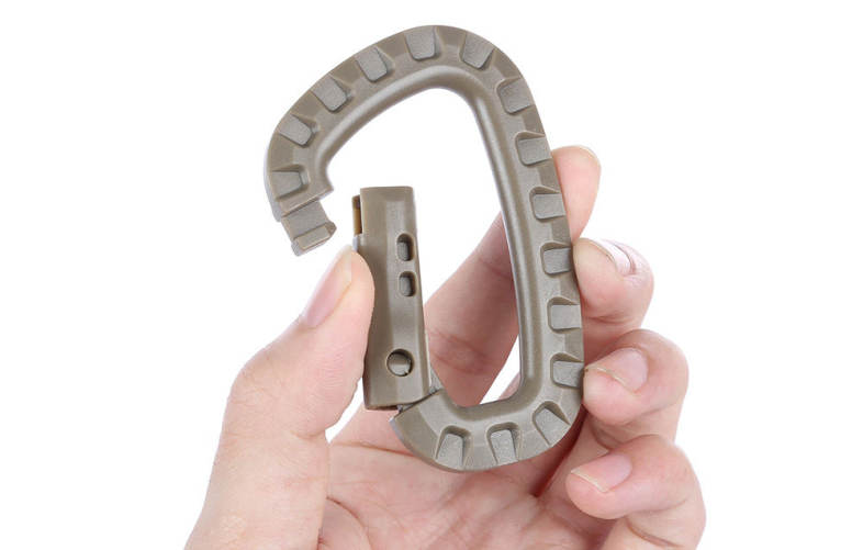 5pcs Outdoor Camping Travel Hiking Plastic Carabiner D-ring Snap Lock Key Chain Clip Hook