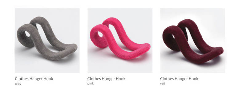 10pcs Creative Mini Flocking Clothes Hanger Hook Closet Organizer