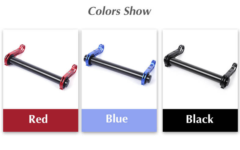 31.8MM Outdoor MTB Bike Double Handlebar Extender Carbon Fiber Mount Holder for Lamp Bicycle Computer Flashlight