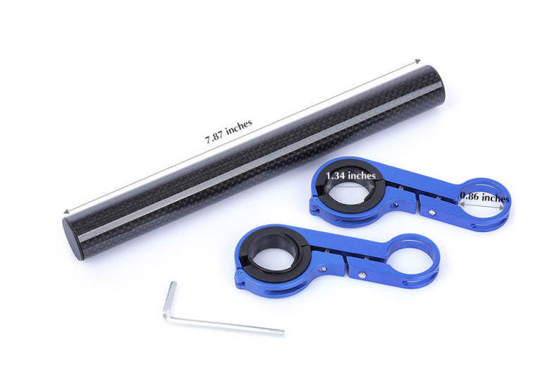 31.8MM Outdoor MTB Bike Double Handlebar Extender Carbon Fiber Mount Holder for Lamp Bicycle Computer Flashlight