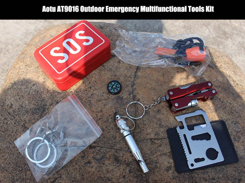 Aotu AT9016 Outdoor Emergency Multifunctional Combination Tools Kit