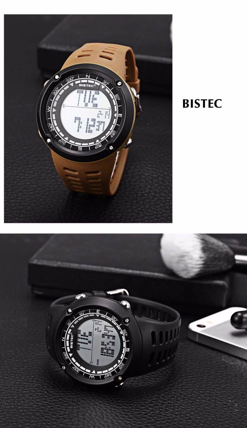 BISTEC 006 Male Digital Watch LED Display Alarm Stopwatch Men Sport Wristwatch