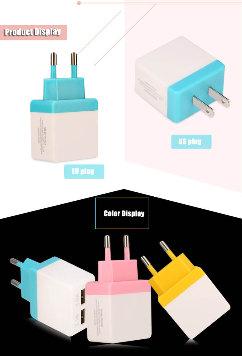 Universal Wall Charger Dual USB Output Charging Adapter